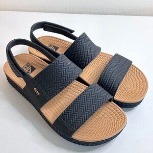 Reef Cushion Water Vista Black Sandals Womens Size 6